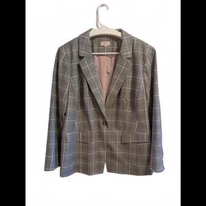 LOFT Plus Women's Plaid Blazer, Size 20
